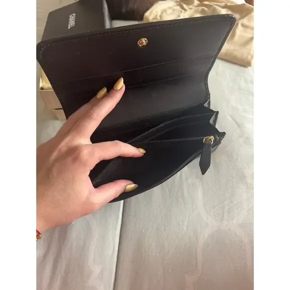 Burberry Long Black Continental Wallet